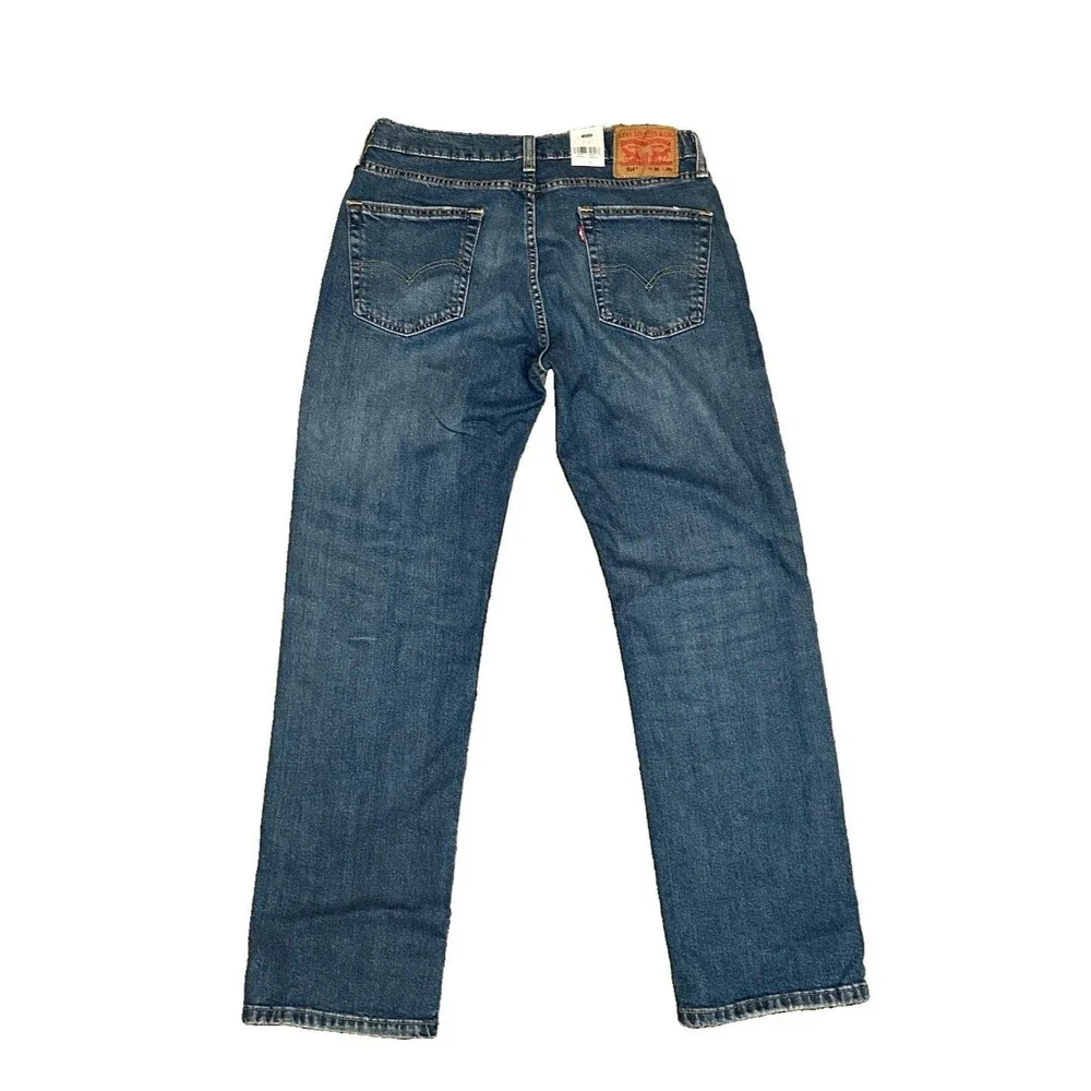 NWT Levis 514 Mens 31X30 Straight Fit Jeans Stretch Medium Wash Blue 005141537